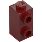 LEGO Dark Red Brick 1 x 1 x 1.6 with Two Side Studs (32952)