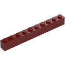 LEGO Rosso scuro Mattoncino 1 x 10 (6111)