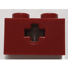 LEGO Dark Red Brick 1 x 2 with Axle Hole ('+' Opening and Bottom Stud Holder) (32064)