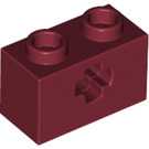 LEGO Dunkelrot Backstein 1 x 2 mit Achse Loch ('X' Öffnung) (32064)