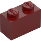 LEGO Rojo oscuro Ladrillo 1 x 2 con tubo inferior (3004 / 93792)