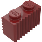 LEGO Dunkelrot Backstein 1 x 2 mit Gitter (2877)