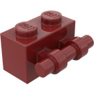LEGO Dunkelrot Backstein 1 x 2 mit Griff (30236)