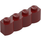 LEGO Tmavě červená Kostka 1 x 4 Log (30137)