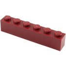 LEGO Donkerrood Steen 1 x 6 (3009 / 30611)