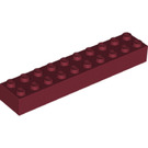LEGO Dark Red Brick 2 x 10 (3006 / 92538)
