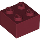 LEGO Donkerrood Steen 2 x 2 (3003 / 6223)