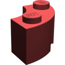 LEGO Dark Red Brick 2 x 2 Round Corner with Stud Notch and Normal Underside (3063 / 45417)
