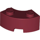LEGO Dark Red Brick 2 x 2 Round Corner with Stud Notch and Reinforced Underside (85080)