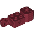 LEGO Dark Red Brick 2 x 2 with Axle Hole, Vertical Hinge Joint, and Fist (47431)