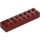 LEGO Dark Red Brick 2 x 8 (3007 / 93888)