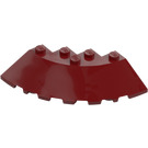 LEGO Donkerrood Steen 6 x 6 Rond (25°) Hoek (95188)