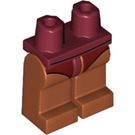 LEGO Donkerrood Steen Minifigure Heupen en benen (3815 / 38171)