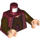 LEGO Rouge foncé Chancellor Palpatine avec Dual Sided Diriger Torse (973 / 76382)