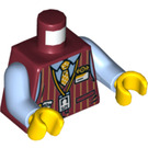 LEGO Donkerrood Chuck Minifig Torso (973 / 76382)