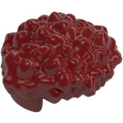 LEGO Dark Red Coiled Hair with Short Sides (80682)