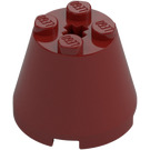 LEGO Dark Red Cone 3 x 3 x 2 with Axle Hole (6233 / 45176)