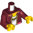 LEGO Dark Red Crook with Dark Red Jacket Minifig Torso (973 / 76382)