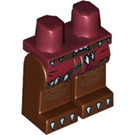 LEGO Donkerrood Crug Minifigure Heupen en benen (3815 / 13091)
