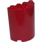 LEGO Rouge foncé Cylindre 2 x 4 x 4 Demi (6218 / 20430)