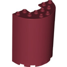 LEGO Dunkelrot Zylinder 3 x 6 x 6 Hälfte (35347 / 87926)