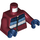 LEGO Donkerrood Dean Thomas Minifig Torso (973 / 76382)
