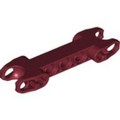 LEGO Dark Red Double Ball Joint Connector with Squared Ends and Open Axle Holes (89651)