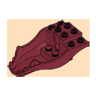 LEGO Dark Red Dragon Head Lower Jaw (5496)