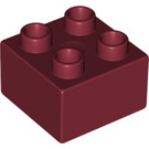 LEGO Duplo Dunkelrot Duplo Backstein 2 x 2 (3437 / 89461)