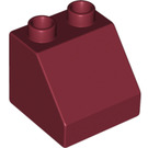 LEGO Duplo Dunkelrot Steigung 2 x 2 x 1.5 (45°) (6474 / 67199)