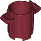LEGO Dark Red Dustbin with 2 Lid Holders (2439)