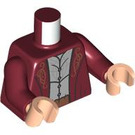 LEGO Dunkelrot Elrond - No Umhang Minifig Torso (973 / 76382)