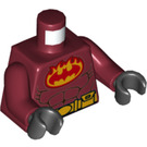 LEGO Rouge foncé Firestarter Batsuit Minifig Torse (973 / 76382)
