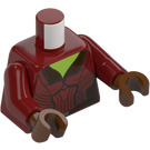 LEGO Tmavě červená Gamora s Tmavě červená Oblek Minifigurka Trup (973)