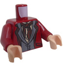 LEGO Tmavě červená Garrick Ollivander Minifigurka Trup (973 / 76382)