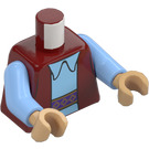 LEGO Dark Red Geppetto Minifig Torso (973)