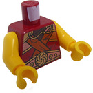 LEGO Dunkelrot Gravis Torso mit Crossbelts (973)