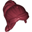 LEGO Rouge foncé Cheveux avec Queue de cheval et Bangs (18640 / 92257)