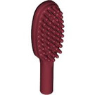 LEGO Rouge foncé Hairbrush avec poignée courte (10 mm) (3852)