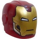 LEGO Dark Red Helmet with Smooth Front with Iron Man Mask (28631 / 66602)