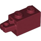 LEGO Rouge foncé Charnière Brique 1 x 2 Verrouillage avec Single Finger sur Fin Horizontal (30541 / 53028)