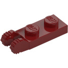 LEGO Dark Red Hinge Plate 1 x 2 with Locking Fingers with Groove (44302)