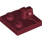 LEGO Dark Red Hinge Plate 2 x 2 with 1 Locking Finger on Top (53968 / 92582)