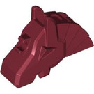 LEGO Donkerrood Paard Battle Helm (Angular) (44557 / 48492)