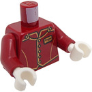 LEGO Donkerrood Hotel Bellhop Minifig Torso (973 / 76382)