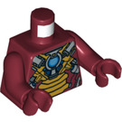 LEGO Rosso scuro Iron Uomo in Heartbreaker Armour Busto (973 / 76382)