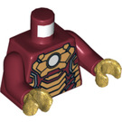 LEGO Dunkelrot Iron Mann Mark 42 Minifigur Torso (973 / 76382)