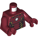 LEGO Dark Red Iron Man MK43 Minifig Torso (973 / 76382)