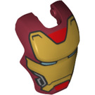 LEGO Dark Red Iron Man Visor with Gold Face, Metallic Light Blue Eyes and Silver Trim (78394)