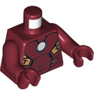 LEGO Dunkelrot Iron Man mit Kreis auf Chest Torso (973 / 76382)